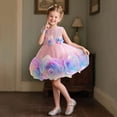 thumbnail image 4 of HAYIMI Girls Outfit Sets Elegant Girls Floral Trock A-Line Dress Layered Style Party Dress For Weddings And Ceremonies O-Neck Holiday Kids Clothes Sets, 4 of 8