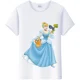 thumbnail image 3 of Camisetas informales de algodón con dibujos animados de Disney para niñas, princesas y sirenas, de Mickey Mouse, para niños, ropa de moda para niños de Disneyland, camisetas para bebés, 3 of 5