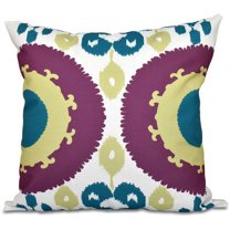 Simply Daisy 16" x 16" Boho Geometric Outdoor Pillow