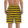 thumbnail image 3 of Naloa Bee Stripe Men's Beach Shorts, Surfing shorts, Swim trunks, Quick Dry Swim Trunks for Surfing Beach Fun - Large, 3 of 9
