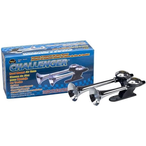 Wolo (805) Challenger Chrome Dual Trumpet Horn - 12 Volt