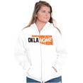 thumbnail image 3 of Home State Pride Oklahoma Proud Okie Unisex Fleece Graphic Zip Up Hoodie Brisco Brands 2X, 3 of 5