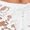 White, variant on Wangmeiwg Women's Casual Pants - Solid Color Fashion Lace Hollow See-Through Cropped Pants forParties Black L