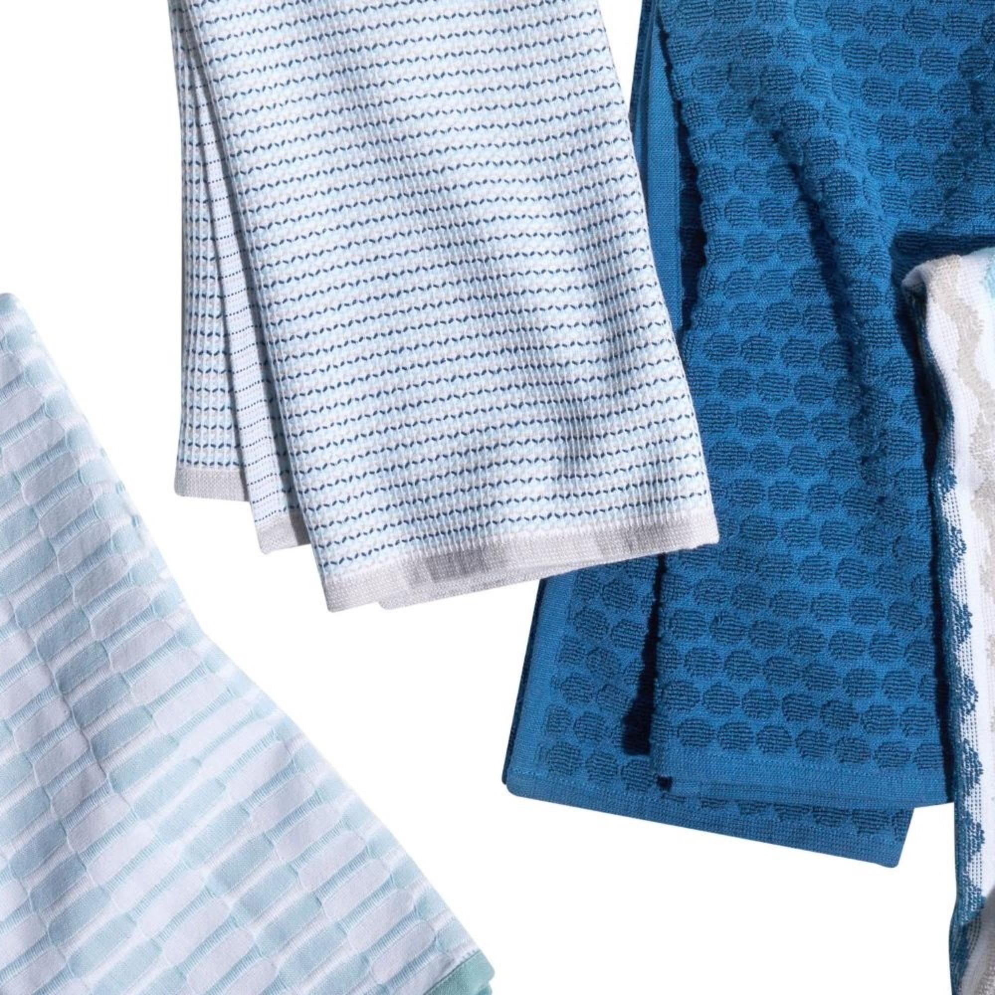 Beautiful Utility Wavy 4-Piece Kitchen Towel Set by Drew Barrymore, Multiple, 30"W x 30"L
