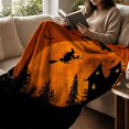 thumbnail image 4 of StlyGar Halloween Throw Blanket Ultra Soft Plush Fleece with Spooky Pumpkins Cozy Lightweight Flannel Throw for Sofa Bed Couch Halloween Decor, 4 of 6