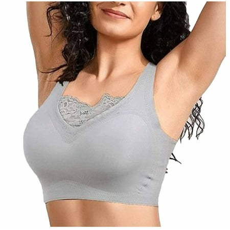 

TIANEK Sport Bra One-Piece Plus Size Summer Comfortable No Rims Solid Seamless Daily Mother s Day Invisible Lifting Bra for Women Clearance