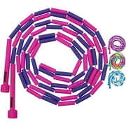 RDX Kids Jump Rope with Removable Plastic Segmented Beads, 10FT Adjustable Braided-Nylon Speed Jumping Cable, Anti-Slip PP Handles, Pink, New Year Deals 2021