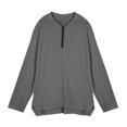 thumbnail image 2 of 2025 Camisa de manga larga con media cremallera para hombre: corte holgado, tejido transpirable, prenda interior deportiva - M-XXXL, 2 of 7