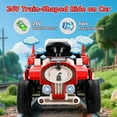thumbnail image 3 of Farmdex 24 Volt Ride on Toys, Ride On Train Car for Toddlers with Parent Remote Control, Electric Car for Kids Aged 2-6, Spring Suspension, MP3, LED Lights, Bluetooth, Red, 3 of 10