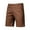 #1_Brown, variant on Men's Slim Fit Cotton Casual Shorts, 4 Functional Pockets Flat Front Metal Button Zipper Fly Summer Golf Hiking Chino Bottoms,Brown,28