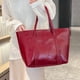 thumbnail image 5 of Conjunto de bolsos de mujer | Bolso de estilo retro bandolera bandolera con billetera | Poliuretano de gran capacidad | Juego de 4 piezas | Regalo duradero de moda | 16.9x10.2x5.1in Negro Gris Rojo, 5 of 8