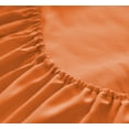 thumbnail image 4 of Mutlu Home Goods Rayon Made From Bamboo Sheets Set, Twin Orange Sheets -Deep Pockets-Available in Queen,King,Full,California King,Twin,Twin XL-Wrinkle Free-Ultrasoft-3 Pieces, Twin, Orange, 4 of 5