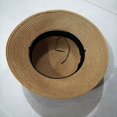 thumbnail image 6 of Women Wide Brim Woven Sun Hat With Braided Strap Decor Fold‑able Portable UV Protection Beach Hat Outdoor Travel Vacation Sun‑Shade Head‑Accessory, 6 of 8