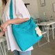 thumbnail image 3 of Hukapapa Bolso de color liso Bolso de ocio para mujer Bolso de hombro de gran capacidad Bolso mensajero de literatura Azul lago, 3 of 5