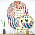 thumbnail image 3 of Designart "Harmonious Autumn Leaves in Sunlight II" Leaves Vortex Round Wall Mirror - Floral Oval Printed Decorative Mirror - Multiple Color Options, 3 of 5