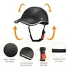 Motorcycle Bike Half Leather Helmet Baseball Cap Style Safety Hard Hat Open US