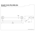thumbnail image 2 of Kingston Brass BA481318ORB Metropolitan 18" Dual Towel Bar, Oil Rubbed Bronze, 2 of 2