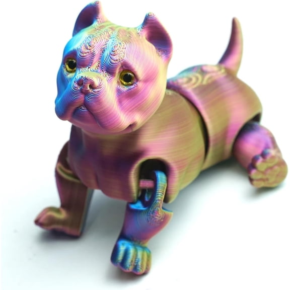 3D Printed Dog Model,Flexible Animals Toy Statue,Movable Joints,Home Office Decor,Interesting Toys for Autism/ADHD,Festival Gifts toco,Fidget Toys, Executive Desk Animals Toy