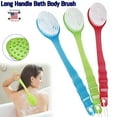 thumbnail image 2 of Long Handle Bath Body Brush Soft Back Shower Exfoliating Skin Scrubber Massager, 2 of 13