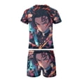 thumbnail image 6 of Demon Slayer Boys 2-Piece Swimsuit Set Bathing Suit Short Sleeve Swimwear Sets with Swim Trunk 8-10Y(130cm), 6 of 7
