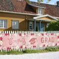 thumbnail image 6 of 9.84ft*1.64ft Graduation Banner 2024 Rose Gold Graduation Decoration, Rose Gold Graduation Courtyard Banner of 2024 Yard Sign Backdrop for Grad Party Decor Outdoor Indoor Garden Sign Pink Flower, 6 of 8