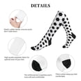 thumbnail image 5 of Lsque Soccer Ball Pattern Sport Compression Socks for Men & Women 15-20 mmHg Knee High Nurse Pregnant Running Medical and Travel Athletic, 5 of 6