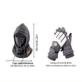 thumbnail image 4 of LNGOOR Winter Warm Unisex Hat and Gloves Set - Soft Polyester Drawstring Ear Warmer Face Mask  Cold Proof Fitted Knit Fabric  Machine Washable  Essential for Cycling  Outdoor  Fishing  Tr, 4 of 5