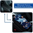 thumbnail image 5 of Shark Soft Furry Printed Car Armrest Cover 12.5x8.2 Inch Comfortable Armrest Pad, 5 of 6