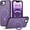 Purple, variant on REQO Compatible with iPhone 16E Case with Invisible Magnetic O-Ring Stand Military-Grade Translucent Case for iPhone 16E 6.1" 2025 [Compatible with Mag-Safe][Great Grip Feeling]