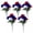 Multicolor-10PCS, variant on SomWiBe 3 Packs Cemetery Flowers for Grave, Artificial Red, Blue, White, and Lilac Silk Flowers for Memorial Day, Veterans Day, Independence Day, Table Centerpiece, Outdoor Garden Decor