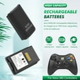 thumbnail image 2 of 2Pack 4800mAh Rechargeable Battery Compatible with Xbox 360 Controller, Dual Charging Station Dock Charger Compatible with Xbox 360 Controller Battery Pack, 2 of 10