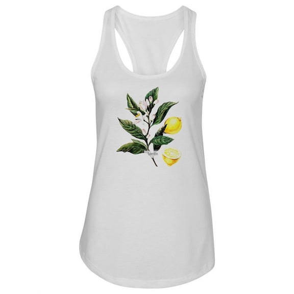 Watercolor Lemons. Tank Women -Image by Shutterstock, Female XX-Large