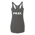 thumbnail image 2 of Wild Bobby Pray. Inspirational/Christian Women Tri-Blend Racerback Tank Top, Premium Heather, Medium, 2 of 5