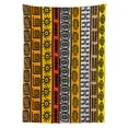 thumbnail image 3 of Ambesonne Tribal Tablecloth Rectangular Table Cover, Motifs, 60"x84", Black Orange and Yellow, 3 of 4
