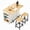 White, variant on ROGALIS 47"Kitchen Island with 2 Chair, Stationary Island Table with Power Outlet, USB Ports, Spice Rack, Trash Cabinet, and Foldable Drop Leaf for Home Bar or Dining Room,White