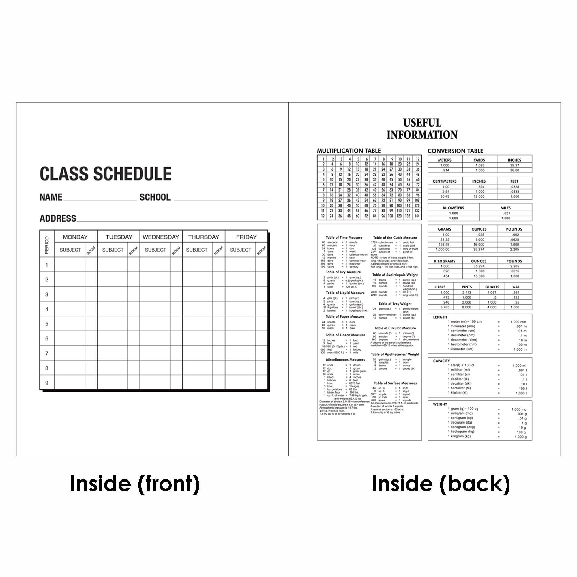 BAZIC Composition Book Marble 1/5 Quad-Ruled 100 Sheet Notebook, Graph Ruled, 4-Pack