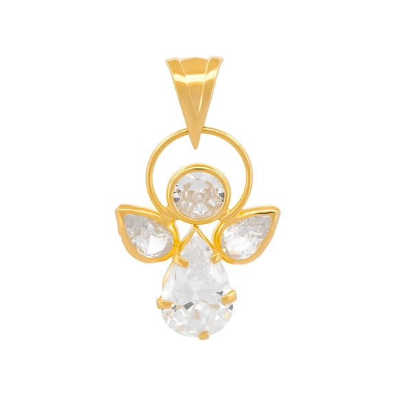 Dije ÃNgel Bisel 1.9 cm Oro Sólido 10K Casa del Anillo