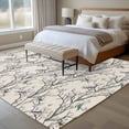 thumbnail image 4 of 5'x7' Area Rugs for Living Room Bedroom, Natural Trees Washable Rug Carpet Runner Indoor Outdoor, Colored Birds on Branches Retro Rustic Non Slip Floor Mats Area Rug for Kitchen, Nursery, 4 of 8