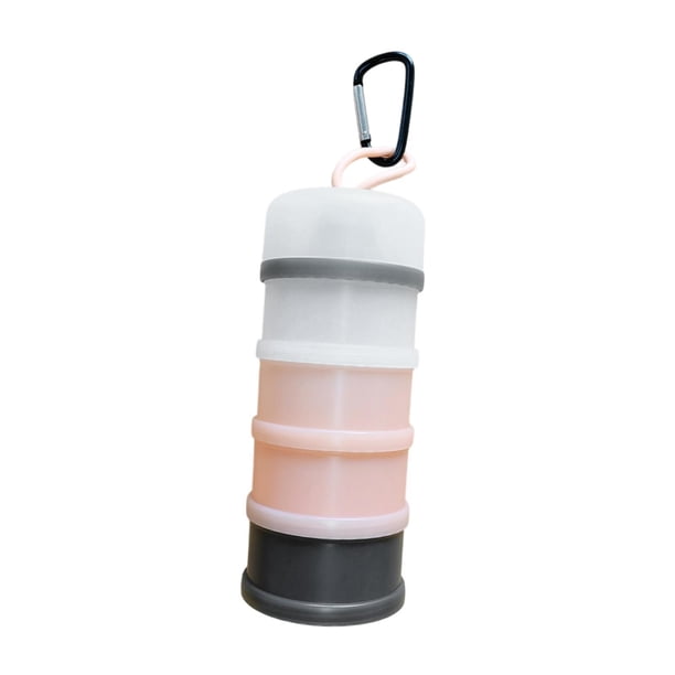 Contenedor de proteínas Dispensador de proteínas Portátil Multiusos Cómodo Práctico 4 Gris Naranja Blanco