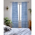 thumbnail image 3 of Blue Pattern Sheer Curtains 84 Inch Length 2 Panels Set for Living Room/Bedroom, Vintage Abstract Minimalist Art Kitchen Curtains Grommet Semi-Sheer Curtains Drapes Voile Window Treatments 42"x84"x2, 3 of 7