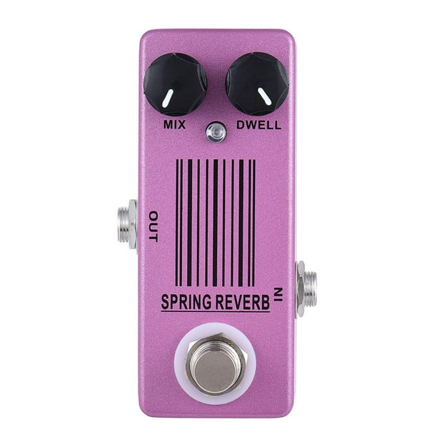 Pedal de efecto de guitarra Spring Reverb Caja de metal multifunción única Pedal de de usar verdadero para grabación de