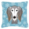 thumbnail image 1 of Carolines Treasures BB1663PW1414 Snowflake Saluki Fabric Decorative Pillow, 1 of 4