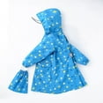 thumbnail image 2 of 2DXuixsh Toddler Jacket Raincoat Children Rain Gear Girl Boy Children Kindergarten School Simple Comes with Storage Bag Reflective Suitable for School Bags Sky Blue Size L, 2 of 9
