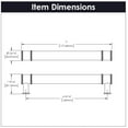 thumbnail image 6 of Hickory Hardware P3702-CABGB Midway Collection Pull, 6-5/16 Inch (160mm) Center to Center, Crysacrylic with Brushed Golden Brass, 6 of 7