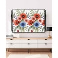 thumbnail image 5 of Flower Outdoor TV Cover 48 to 50 Inch Weatherproof, Patriotic Red Blue Pink Poppy Flowers Watercolor 600D Oxford TV Covers with Waterproof Zipper, Outside Flat TV Screen Protector 48"Wx30"Hx4.5"D, 5 of 7