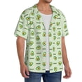 thumbnail image 4 of Honeii 's Green Avocado for men's short-sleeved button-up collared shirt featuring a pocket, perfect for beach vacations, and travel adventures., 4 of 5
