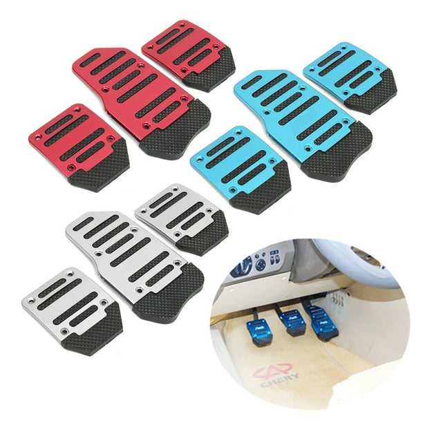 Universal Car Aluminium Alloy Non Slip Pedal Manual Car Car Manual Transmission Throttle Brake Clutch Accelerator Foot Treadle Red Blue Silver Walmart Com