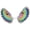 Silver+Colorful, variant on Jiibva Cyberpunk Alien Rhinestone Rivet Costume Glasses Novelty Punk Cosplay Eyewear Silver Colorful