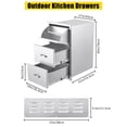 thumbnail image 2 of Garvee Outdoor Kitchen Cabinets with Venting Panel,17"Wx21"Dx30"H,Stainless Steel Drawer Cabinet with Handle for Kitchens or BBQ Patio Grill Station, 2 of 8