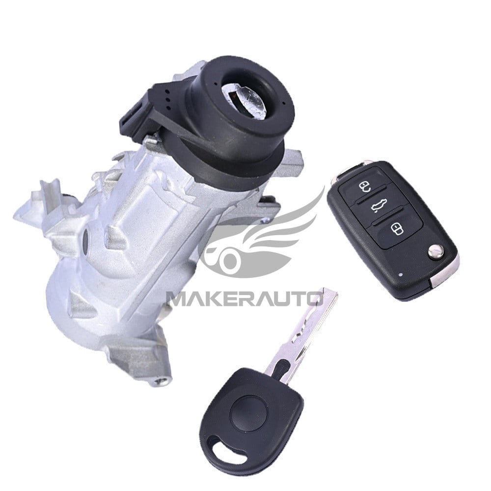 Ignition Barrel Lock Switch with Remote Key for Volkswagen (VW) Tiguan Passat 2012-2019 1K0905851B